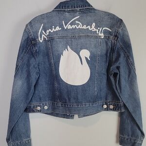 Gloria Vanderbilt Jean Jacket Big Swan Size Small